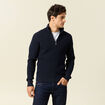 Pull col camionneur bleu marine homme