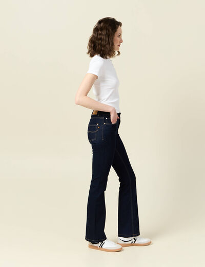 Jeans bootcut denim brut rinse femme