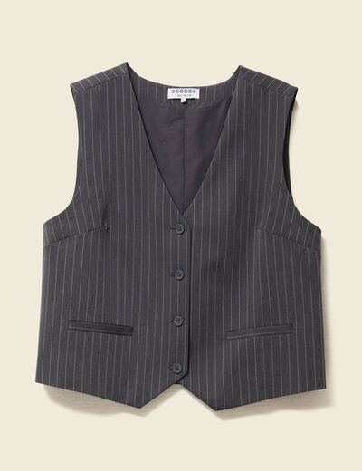 Veston sans manches gris femme
