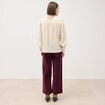 Chemise manches longues en coton creme femme