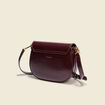 Sac bandoulière avec doublure prune femme