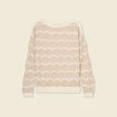 Pull manches longues ajouré creme femme