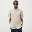 Chemise manches courtes vert kaki homme