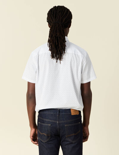 Chemise manches courtes blanc homme