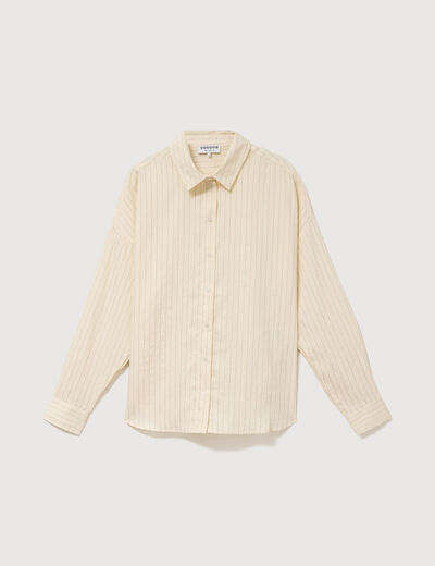 Chemise manches longues fluide creme femme