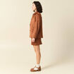 Veste manches longues doubl&eacute;e camel femme