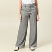 Pantalon large fluide gris femme
