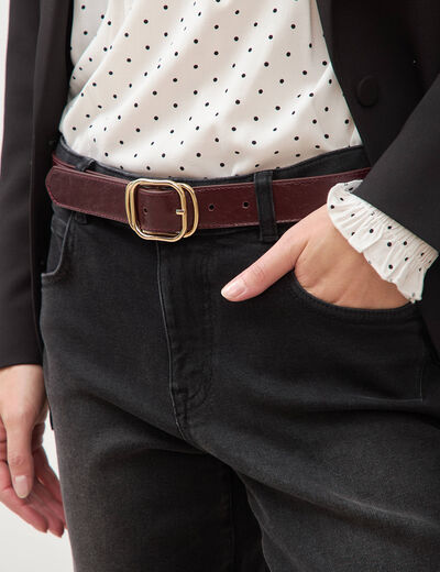 Ceinture avec boucle marron femme