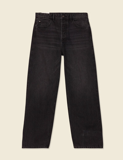 Jeans loose 5 poches denim noir homme