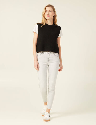 Jeans skinny éco-responsable denim gris femme