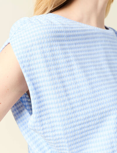 T-shirt manches courtes bleu femme