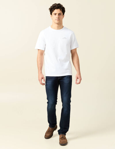Jeans éco-responsable straight denim brut homme