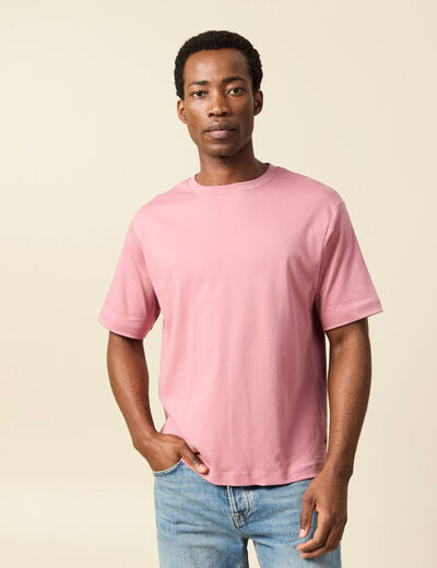 T-shirt manches courtes vieux rose homme
