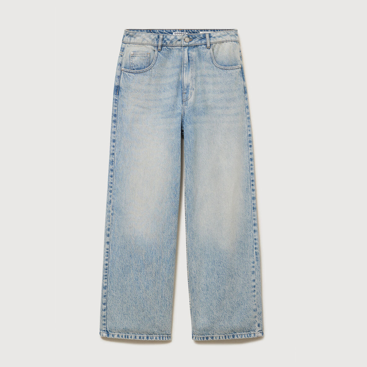 Jeans loose taille standard bleu femme