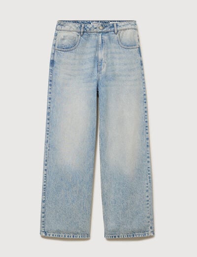 Jeans loose taille standard bleu femme