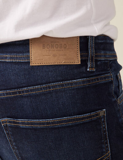 Jeans tapered 5 poches denim brut homme