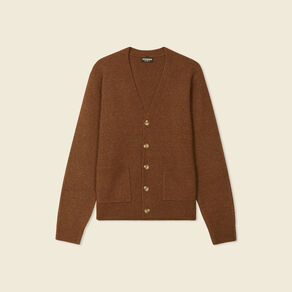 Gilet manches longues marron homme