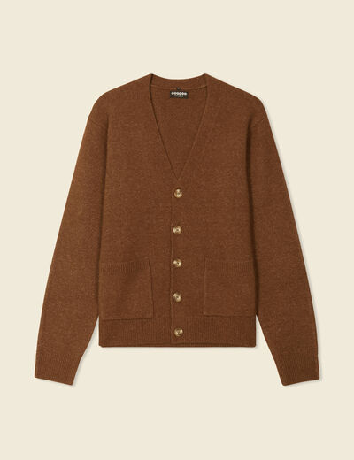 Gilet manches longues marron homme