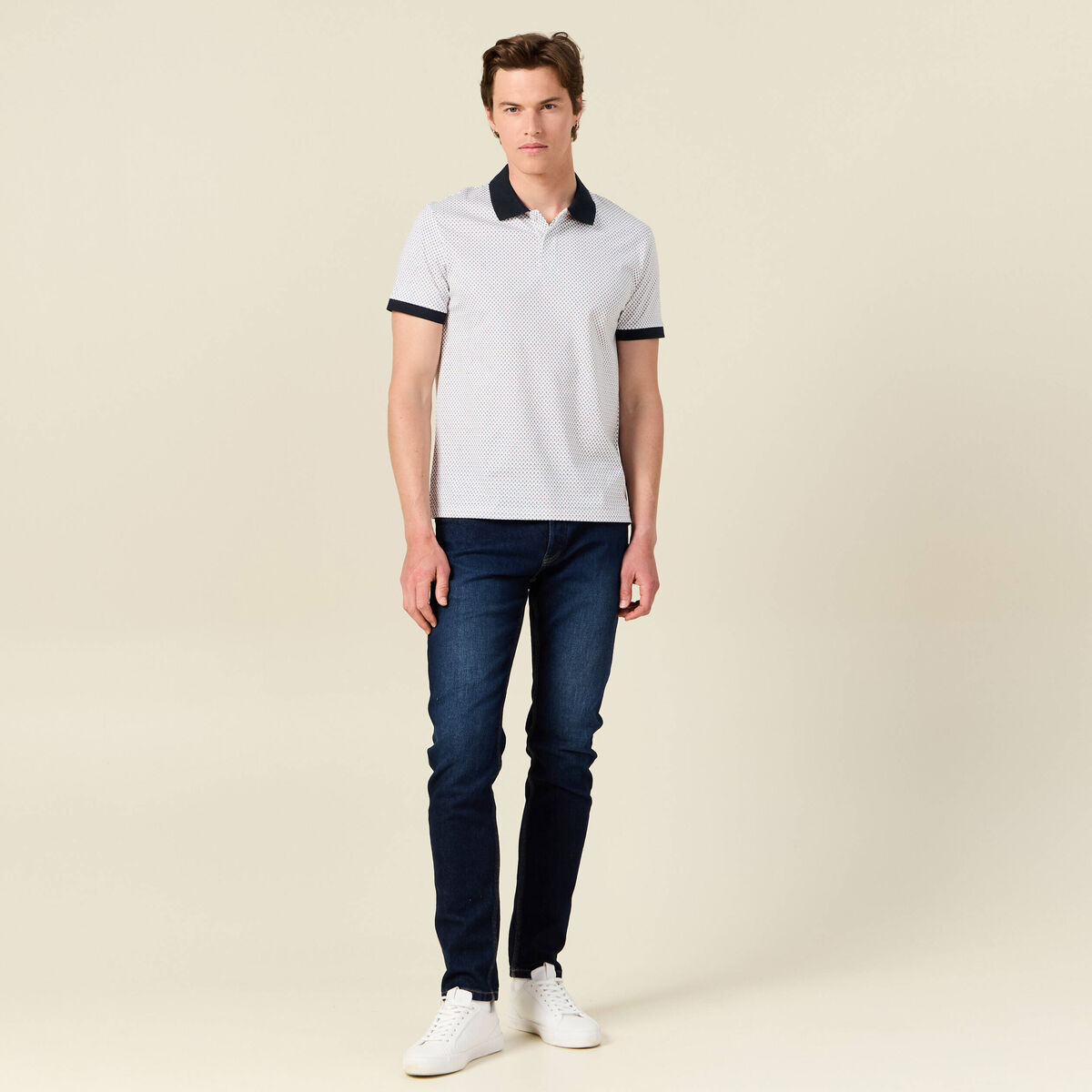 Polo éco-responsable blanc homme