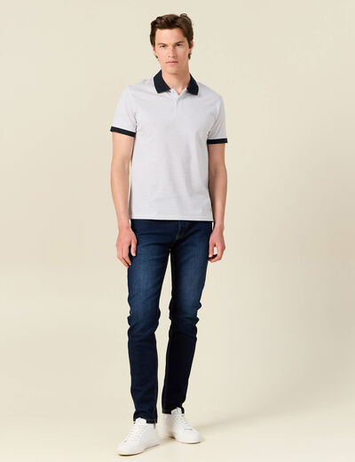 Polo éco-responsable blanc homme