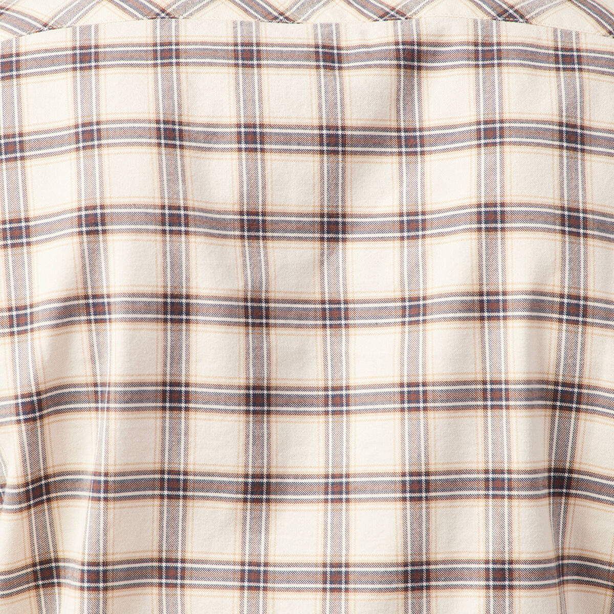 Chemise &agrave; carreaux en coton ecru homme