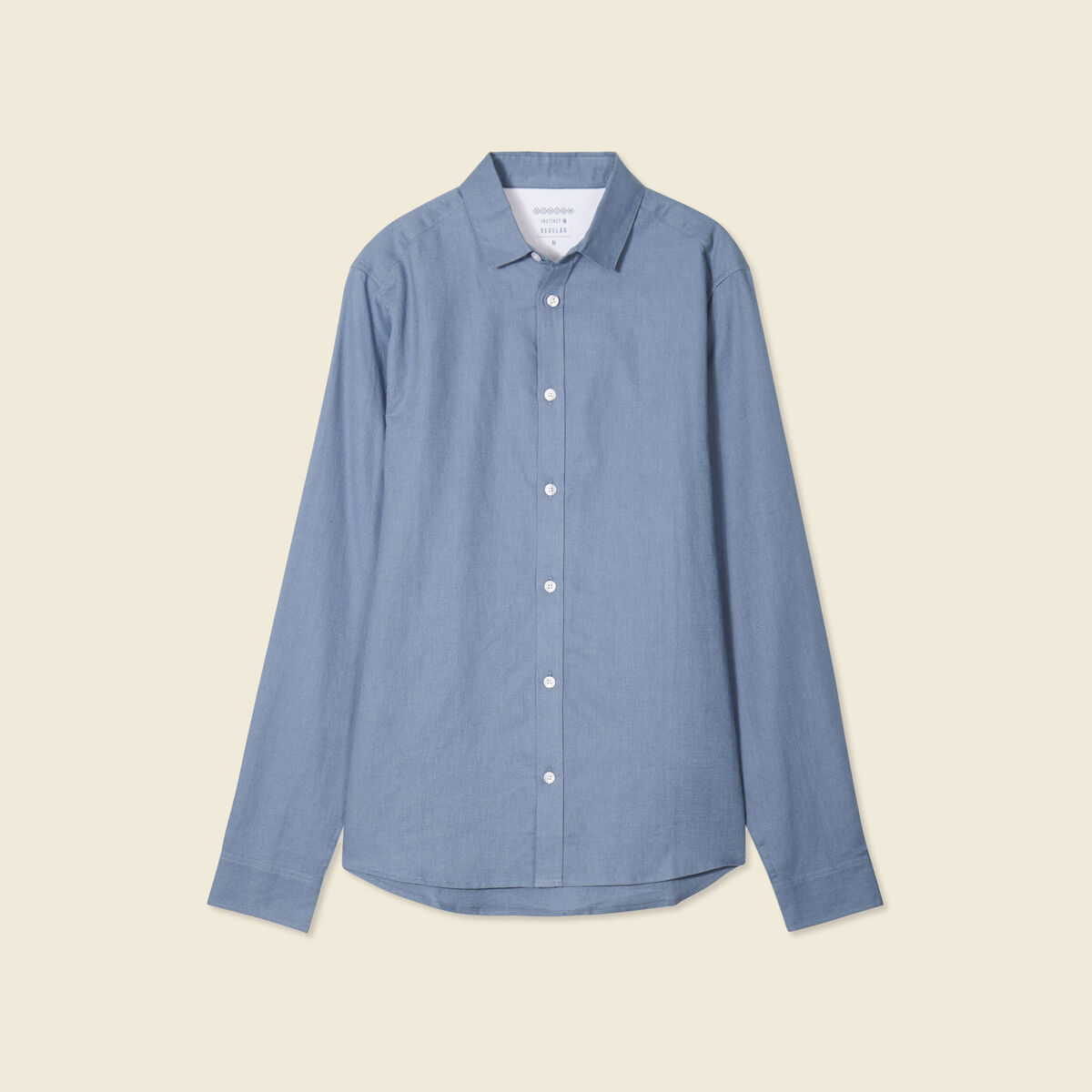 Chemise manches longues bleu foncé homme