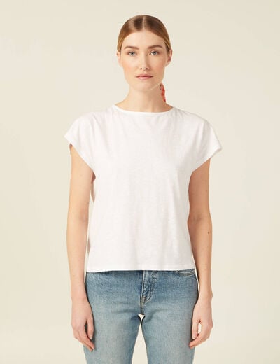T-shirt éco-responsable blanc femme