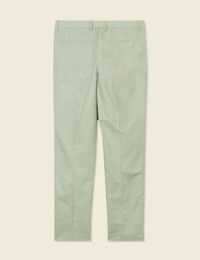 Pantalon chino vert olive homme