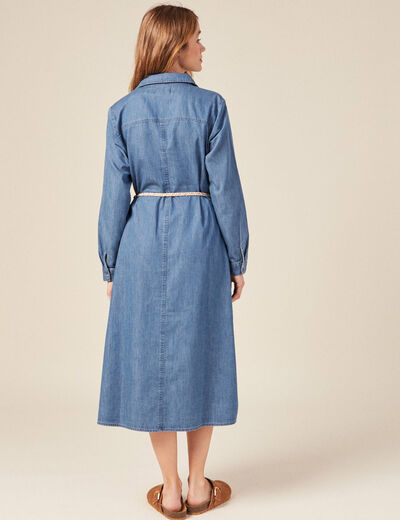 Robe en jean éco-responsable denim bleach femme