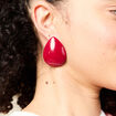 Boucles d'oreilles rose fushia femme