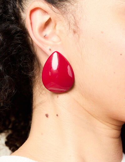 Boucles d'oreilles rose fushia femme