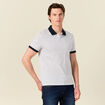 Polo éco-responsable blanc homme