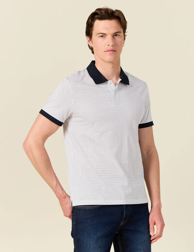Polo éco-responsable blanc homme