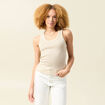 Débardeur sans manches beige femme