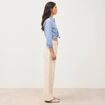 Jeans wide leg taille standard blanc femme