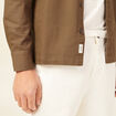 Surchemise manches longues taupe homme