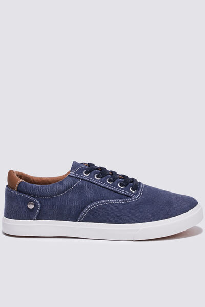 Sneakers à lacets bleu marine homme