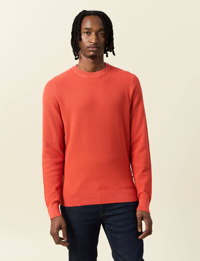 Pull éco-responsable orange homme