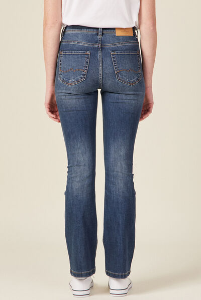 Jeans bootcut denim stone femme