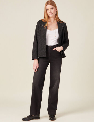 Gilet manches longues noir femme