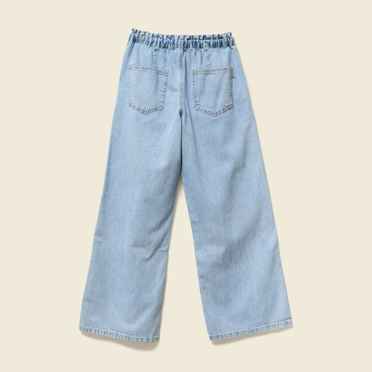 Jeans large baggy élastiqué denim used femme