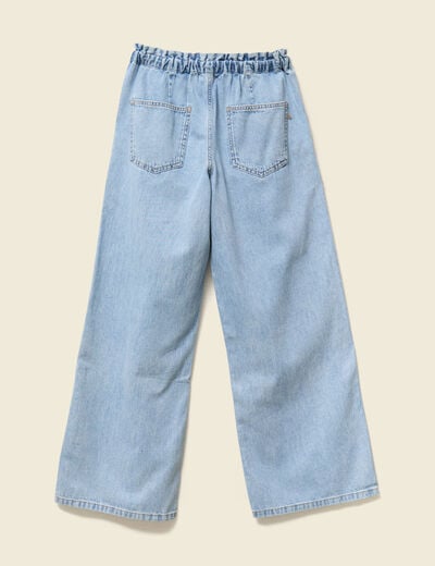 Jeans large baggy élastiqué denim used femme
