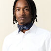 Foulard bleu marine homme