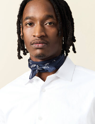Foulard bleu marine homme