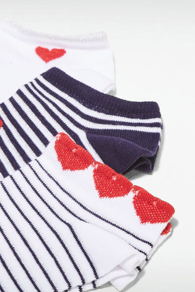 Lot 3 paires chaussettes blanc femme