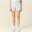 Short mom en jean denim bleach femme