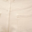 Jeans straight 7/8&egrave;me taille haute ecru femme
