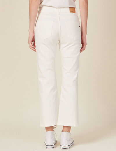 Pantalon éco-responsable denim blanc femme