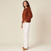 Sweat éco-responsable rouge foncé femme