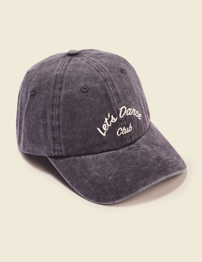 Casquette en jean gris foncé femme